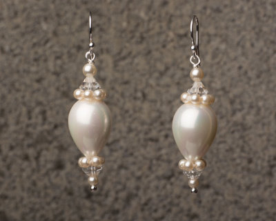Vintage Wedding Pearl Dangle Earrings