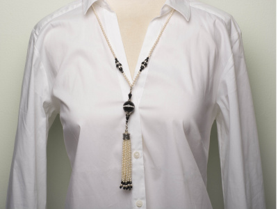 Pearl Tassel Handmade Pendant Necklace Edwardian Style