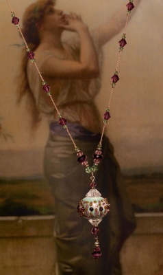 Purple Rain - Lampwork necklace